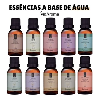 Essência a Base de Água Hidrossolúvel para Difusor Aromatizador Ultrassônico Umidificador Via Aroma 30ml