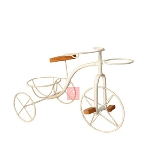 Bicicleta Em Ferro Rústico Enfeite Para Jardim Decoração Branco/Preto Menor Preço