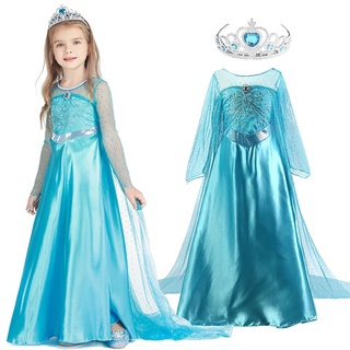 Vestido De Princesa Elsa Frozen, Vestido De Verão Para Crianças - Vestidos  Casuais Para Meninas - AliExpress