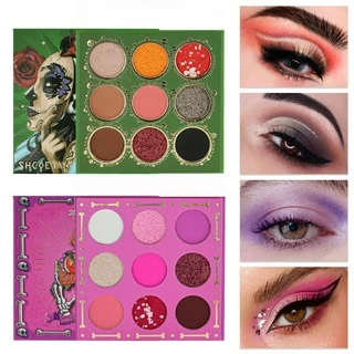 Paleta De Sombras De 9 Cores , Pérolas Foscas , Maquiagem De Efeito Especial Do festival Crânio