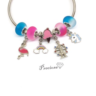 Berloques estilo pandora vivara life, roda gigante, unicórnio, flamingo