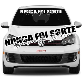 Adesivo Para Brisa carro vidro , Nunca Foi Sorte Sempre Foi Deus, Carro caminhão Personalizado