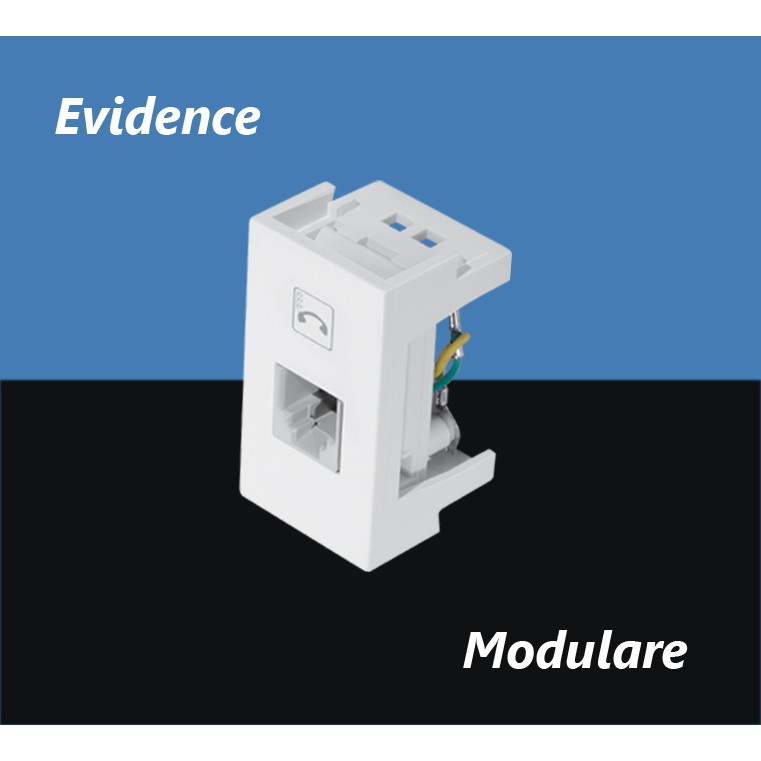 Módulo Telefone RJ11 - 2 Vias Evidence / Modulare - Fame | Shopee Brasil