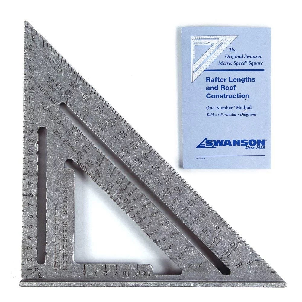 SWANSON - ESQUADRO MÉTRICO - 25 CM - COM 5 FUNÇÕES - PRODUZIDO NOS EUA