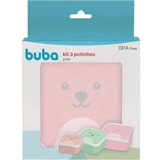 Kit 3 Potinhos Gumy Rosa 12603 - Buba
