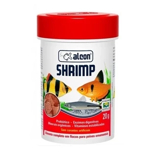 Alcon Shrimp 20gr. Ração em Flocos P/ Peixes Ornamentais Tropicais e Marinhos