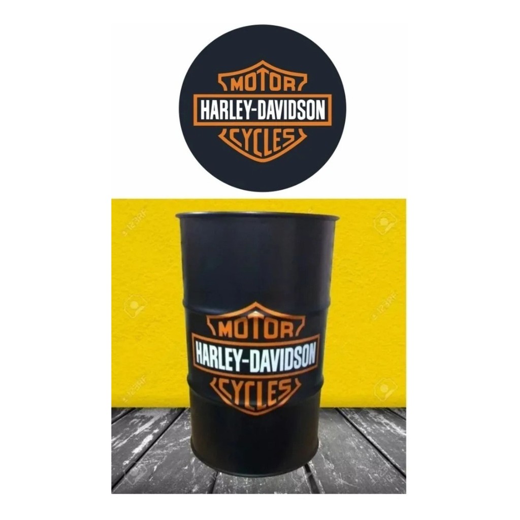 Adesivo Decorativo Harley Tambor Barril L Tampa Shopee Brasil