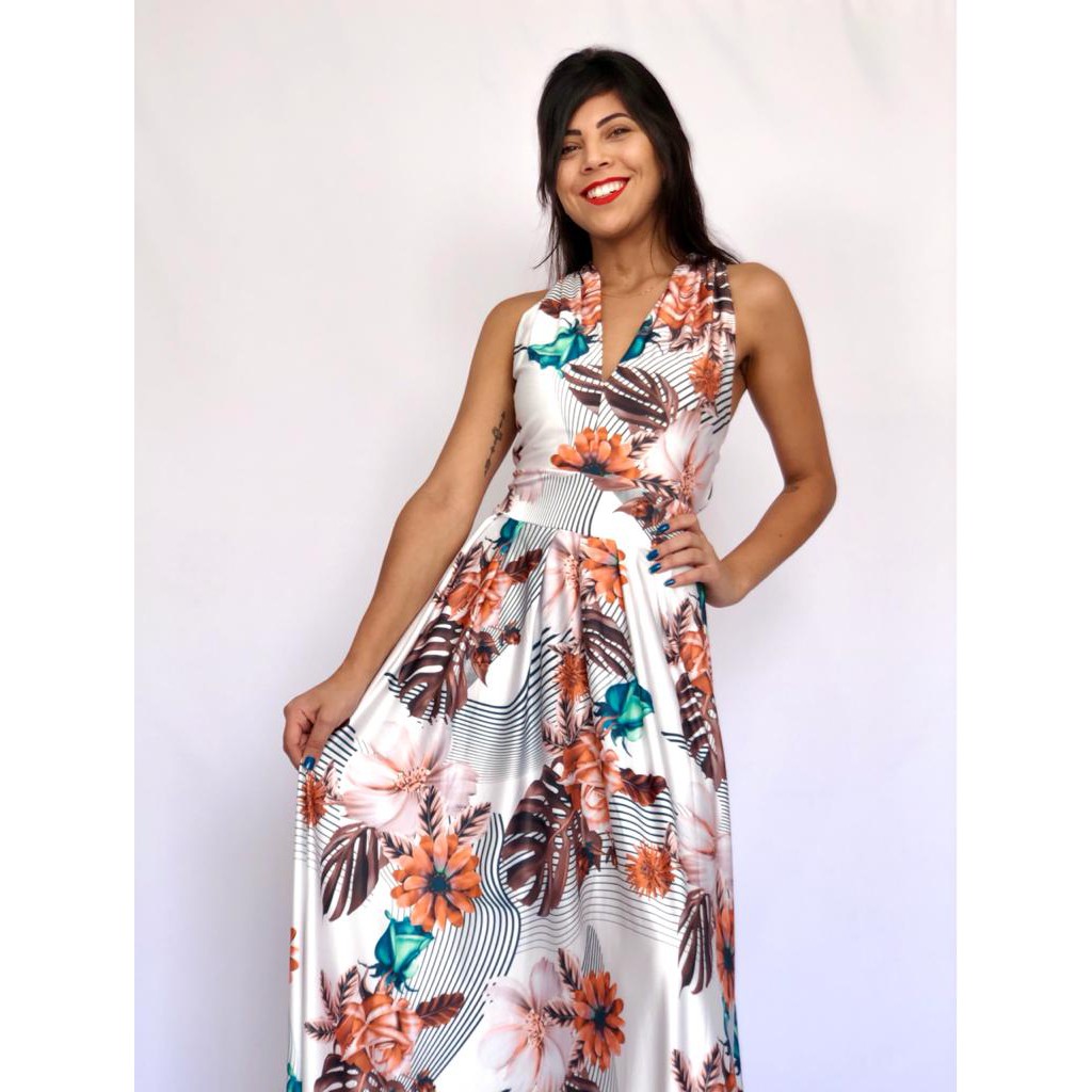 Vestido florido sale branco