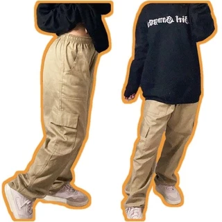 Calça hig Cargo Sarja skate casual Masculino Feminino Calça Larga -Top 2022