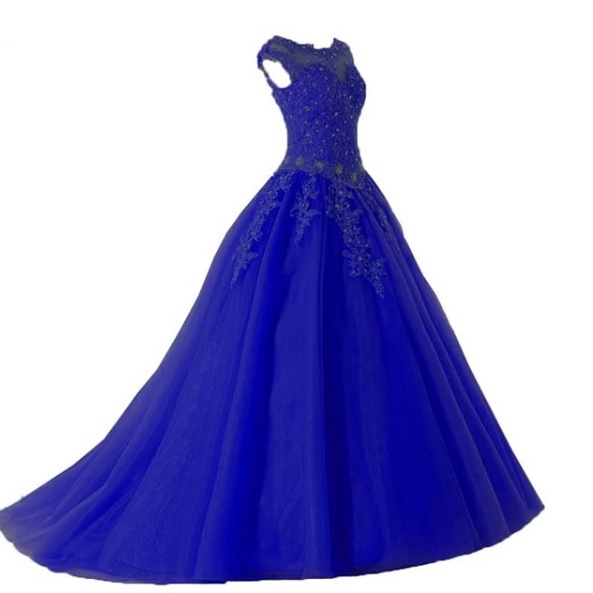 Vestido de 15 2024 anos azul royal