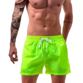 Short Tactel Neon Mauricinho Moda Praia Bermuda Surf Masculina Jr. Lançamento