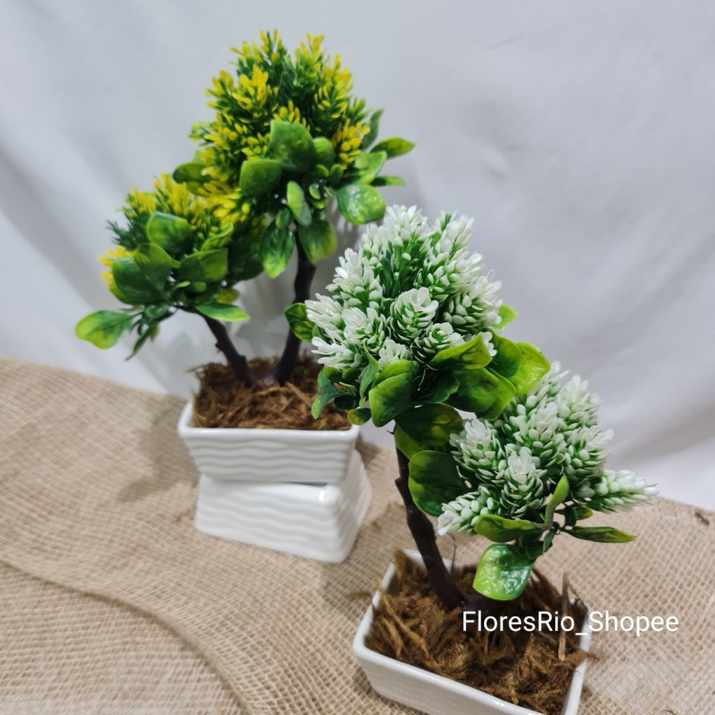 Bonsai Artificial De Plástico Colorida Realista P/ Decoração Casamento