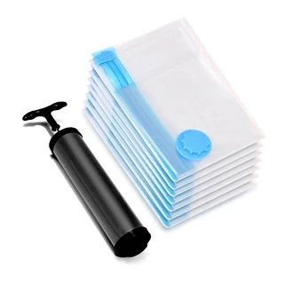 Kit 6 Saco À Vácuo Viagem Roupa 50x60Cm + Bomba de vácuo