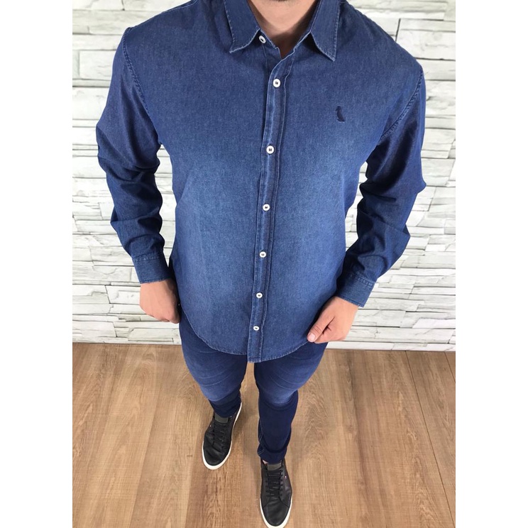 Camisa social best sale jeans reserva