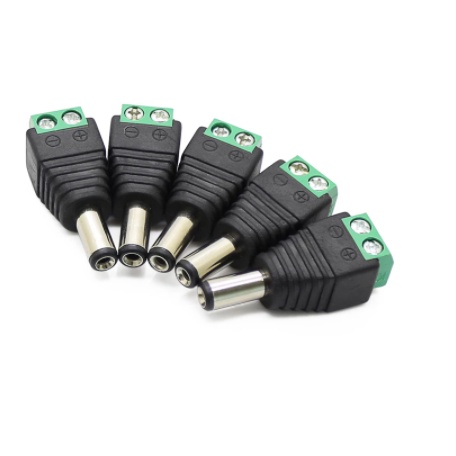Kit 10 Conector Plug P4 Macho Com Borne P/ Cftv Camera Fonte | Shopee ...