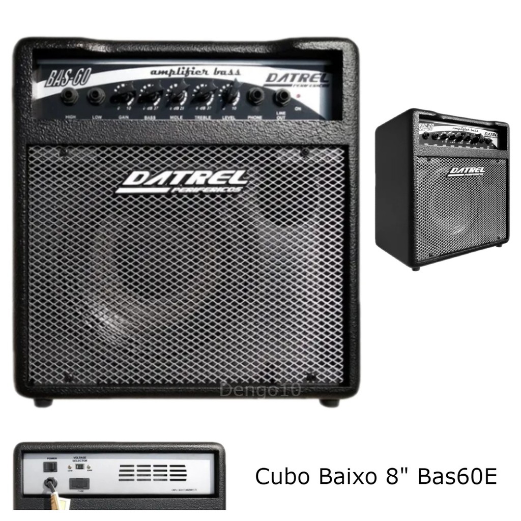 Cubo Para Contrabaixo Estudo 8" 60 watts Modelo BAS60E Datrel