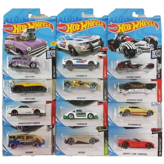 10 Carrinhos Hot Wheels Sortidos - Originais Sem Duplicidade