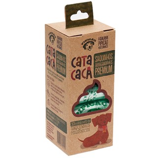 Kit 10 Rolos de Sacolas Biodegradáveis Coleta de Fezes Cata Caca Pipicão