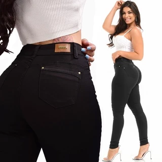 Calça Jeans Feminina Cintura Alta Anatômica Valoriza o Bumbum