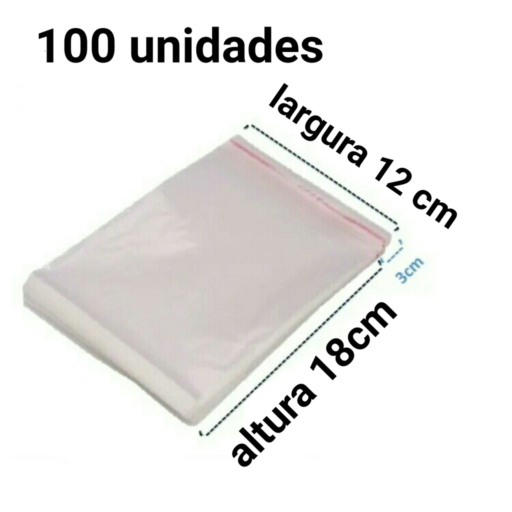 saquinho 12x18 colante cor transparente saco plástico para joias bijuterias embalagem lembrancinhas roupa maquiagem