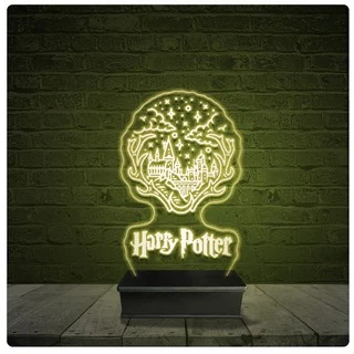 Led Luminária Acrílico Abajur - Hogwarts Harry Potter 08