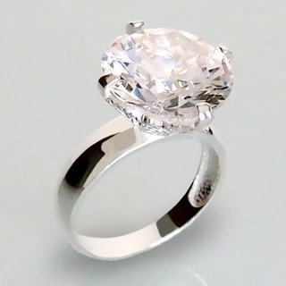 Anel Solitário Prata 950 de lei 6 mm Com Pedrão De Zircônia 10 mm temos pedras todas cores