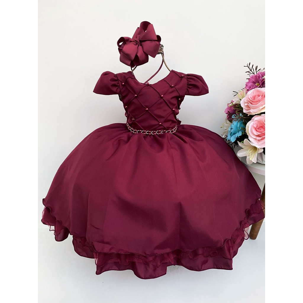 Vestido marsala hot sale bebe