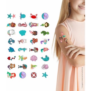 Tatuagem Infantil Temporária Sereias | Kit Festa 32-031