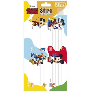 Etiqueta Escolar Adesiva Mickey - Tilibra (Cartela com 8 Etiquetas)