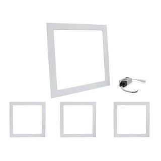 Kit 4 Led Painel Plafon Embutir 18w Quadrado Slim Luz Frio Forte