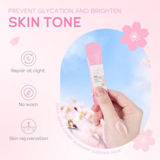 Máscara De Dormir Com Flor De Cerejeira Sakura/Hidratante/Firmadora 3g