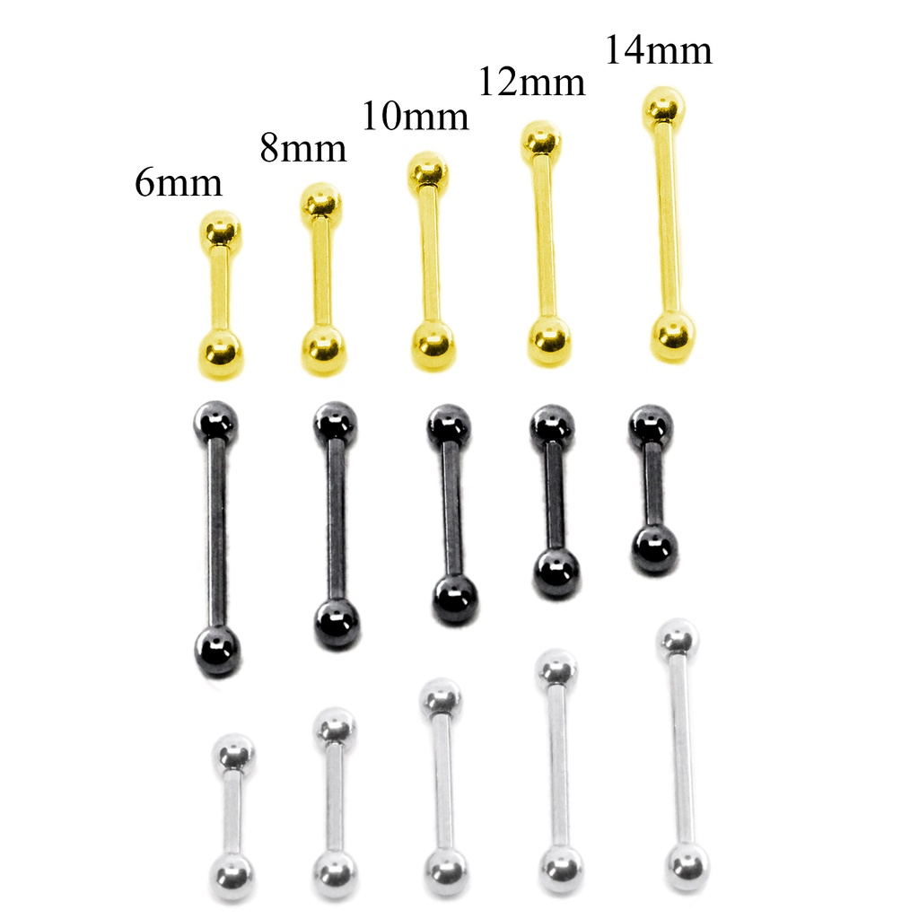 Piercing Para Tragus, Cartilagem E Mamilo Em Aço Cirúrgico Preto, Prata ...