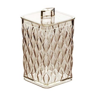 Porta Algodão Cotonete Ambar Linha Glamour Plasutil