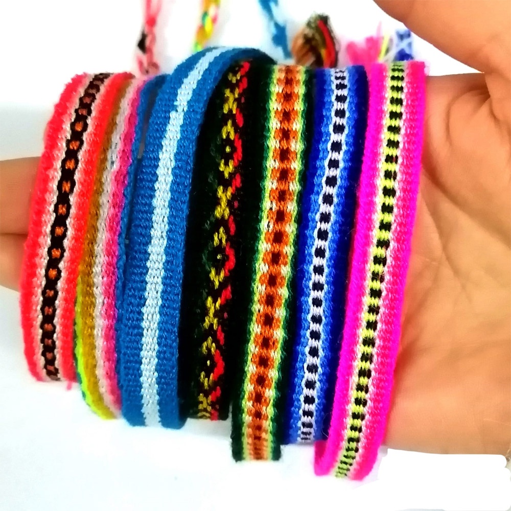 kit 12 Pulseiras Pano Reggae peruano Hippie Praia Cores Diversas ...
