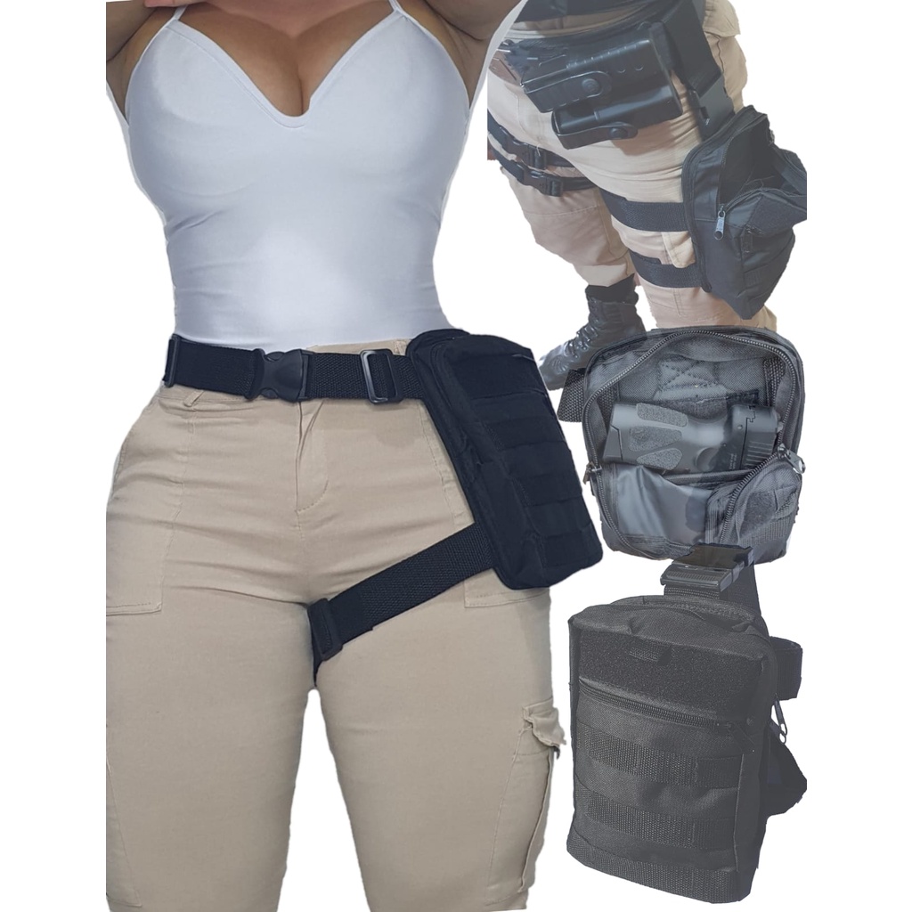 Bornal Tático Modular Poliester 600d - Pochete De Perna