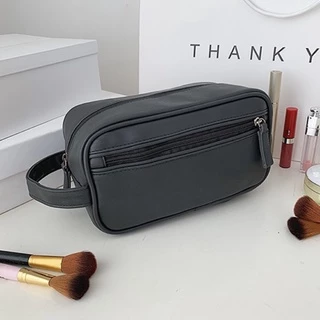 Nécessaire Bolsa de Mão Masculina de Couro Ecológico Super Estilo Moderno Despojado Amplo Espaço