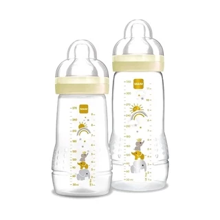 Kit 2 Mamadeiras Easy Active 270/330ml 2m+ Neutra - MAM em Oferta na Shopee