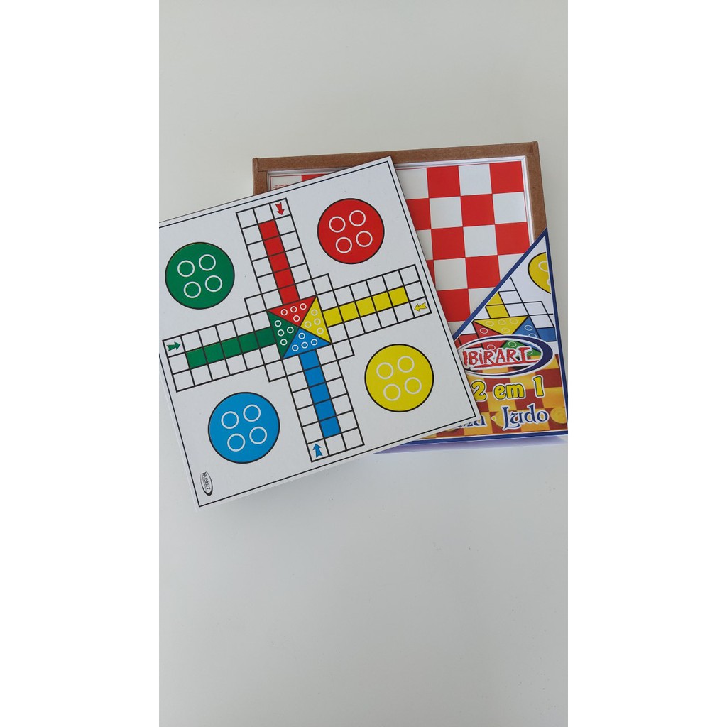 Jogo Dama Ludo Dois Tabuleiros - Bom Preço Magazine