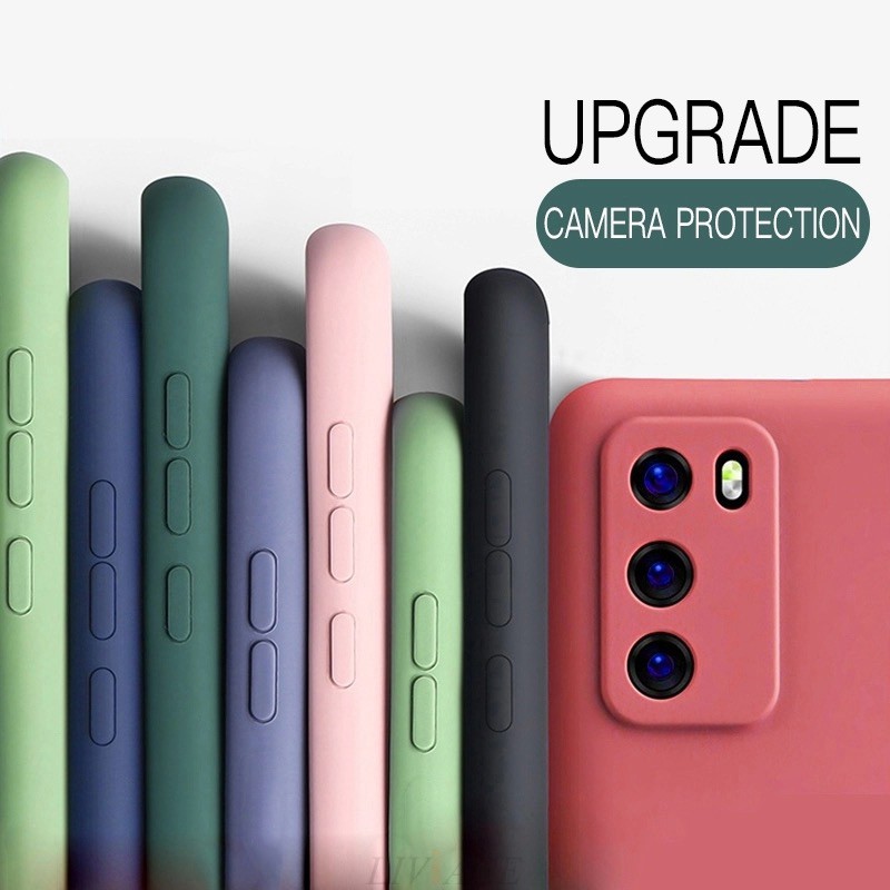 Xiaomi Poco M3 X3 Redmi Nota 9S 9T K30 Mi 10T Silicone Líquido Slim Soft TPU Proteção Da Câmera Tampa Traseira Caixa