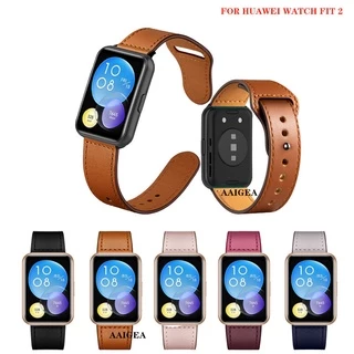 Pulseira De Couro Genuíno Com Conector Para Huawei Watch fit 2 Novo/fit2