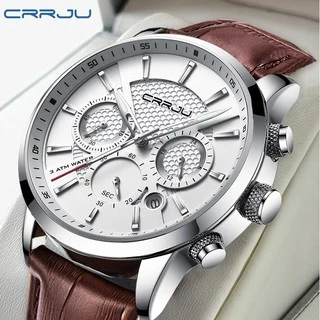 CRRJU Relógio Masculino Casual De Quartzo À Prova D