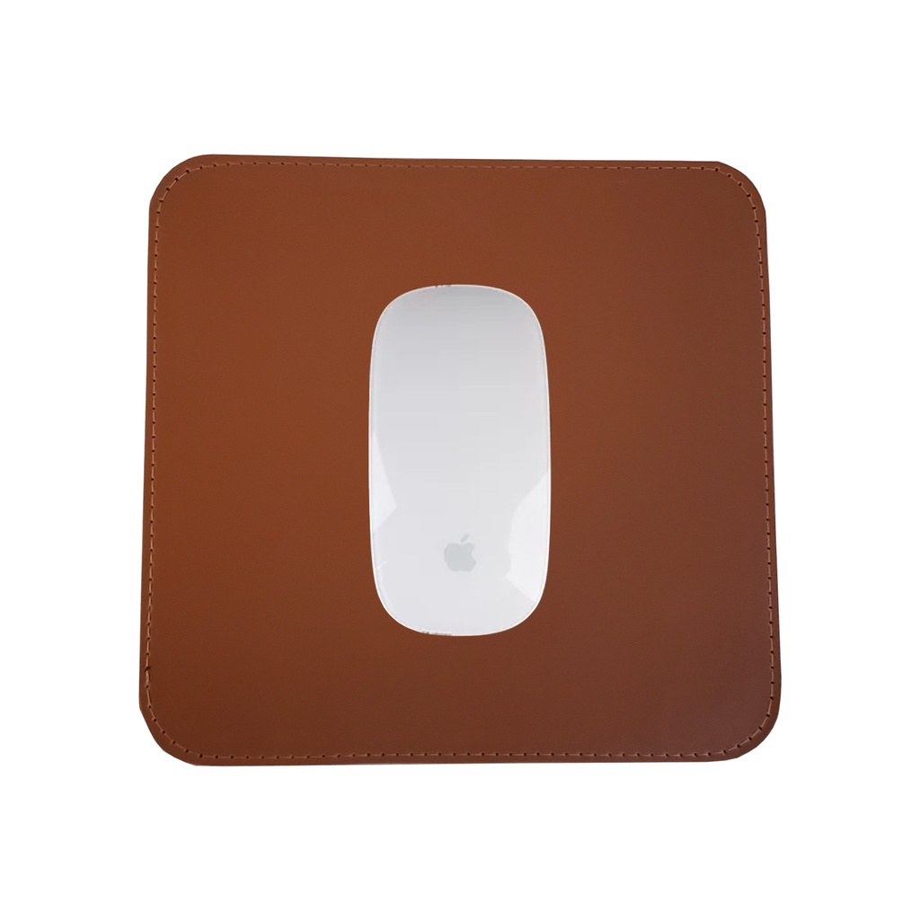 Mouse Pad Pequeno Couro Caramelo