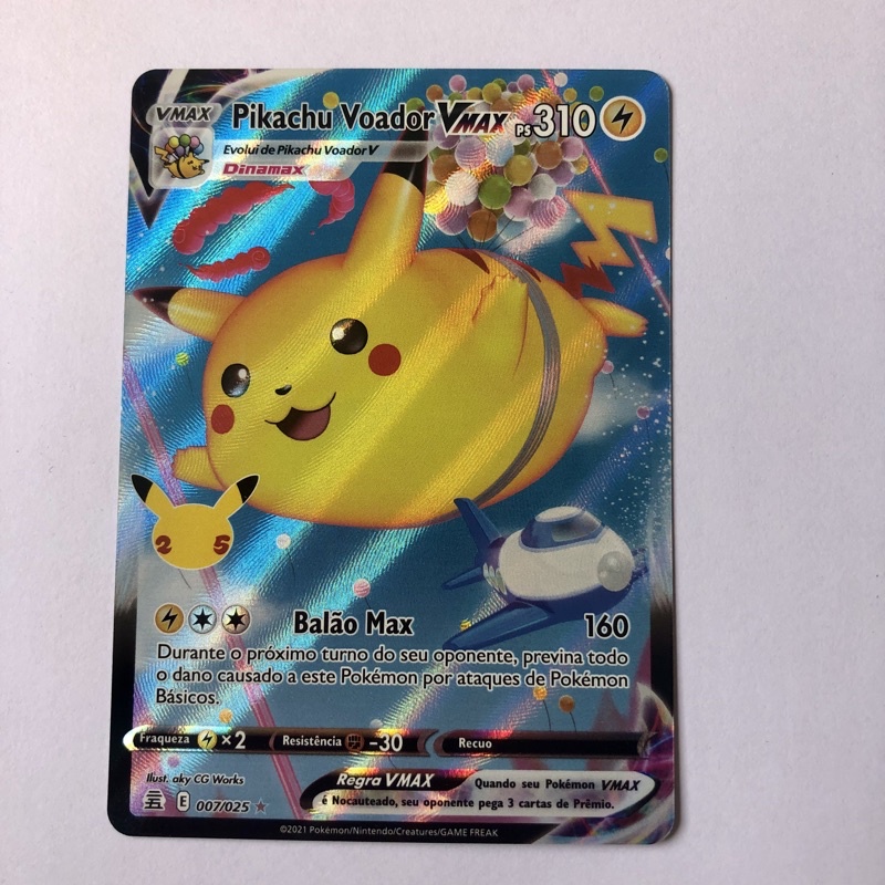 Carta Pokémon Pikachu Voador V (06/25) - Celebrações
