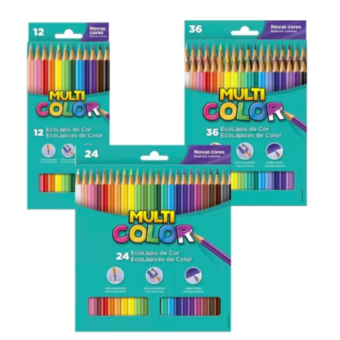 Lapis Cor Multicolor 36/24/12 cores - Faber-Castell
