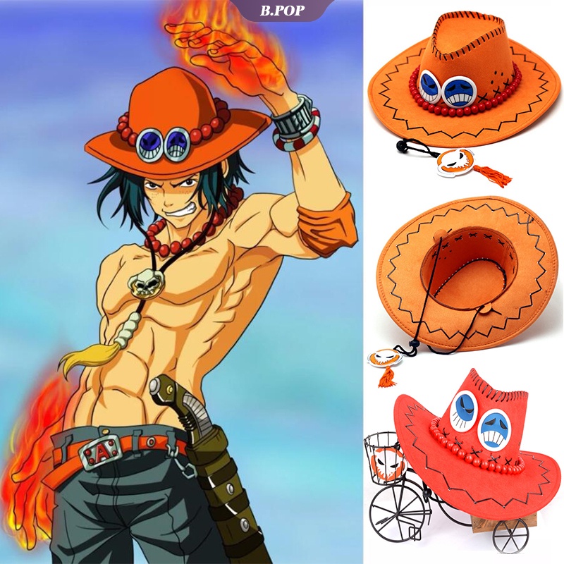 Chapéu Portgas D. Ace One Piece Envio Full + Colar Brinde