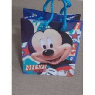 05 Sacolinhas Mickey, sacola Mickey, lembrancinha Mickey, sacola PLASTICA Mickey - 14 cm