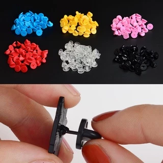 Broche De Segurança Alfinetes De Borracha Metal Coloridos Botão De Costas Fechos De Fivela Para Pino Acessórios De Jóias