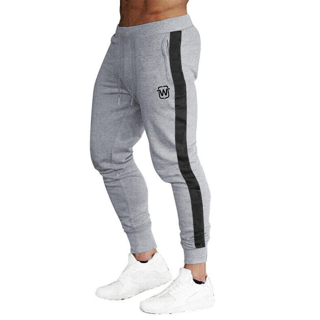 Calça De Moletom Cinza Masculina Skinny Style Casual Academia