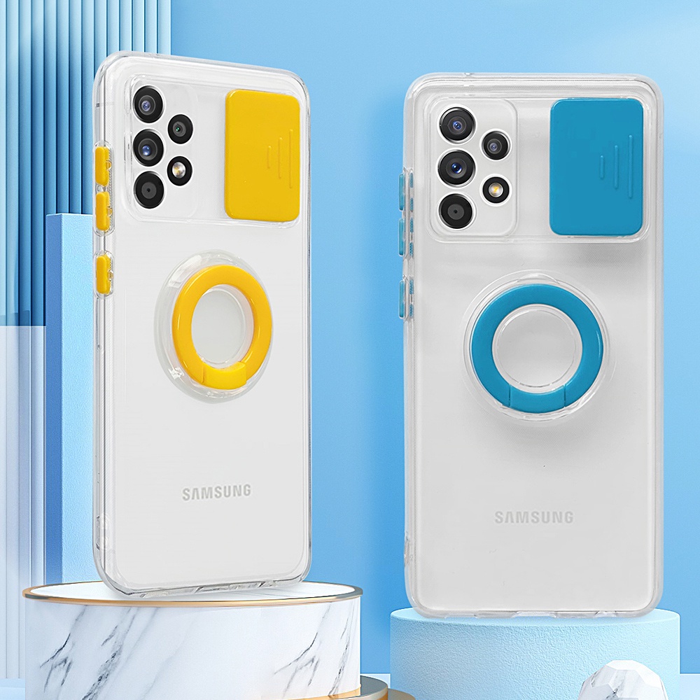 Custodia TPU Trasparente per Samsung Galaxy A32 5G - Tamsiai mėlyna