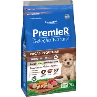 Ração para Cães Filhotes Premier Seleção Natural Raças Pequenas Frango Korin com Batata Doce 1kg